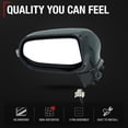 thumbnail image 4 of Driver Side Power Adjustable Side View Mirror - Compatible with 2006-2011 Honda Civic - Power Adjust, Non-Heated, Manual Folding - Paintable Textured Black Housing - OEM 76250SNEA01, 4 of 6