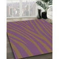 thumbnail image 2 of Ahgly Company Indoor Square Patterned Raspberry Purple Area Rugs, 5' Square, 2 of 6