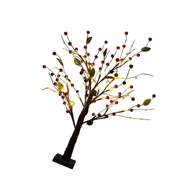 Toystoory Decoración de luz nocturna, farol de árbol de iluminación, accesorios exquisitos para festivales, regalo dulce, mano de obra fina, Decoración del hogar fruta roja