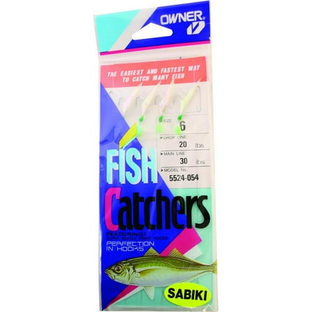 UPC: 0054831006359 | Owner 5524-054 Sabiki Silver Rainbow Skin 1 per Pack Size 6 Fishing Snell