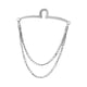 thumbnail image 1 of Clip de corbata para hombre jinwen cadena de eslabones para corbata Color plata, 1 of 8