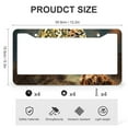 thumbnail image 3 of 2 Pieces Moon Giraffe License Plate Cover Giraffes Gifts for Girls Auto Car Accessories Tag Aluminum 2 Round Holes for Us Standard Vehicles, 3 of 6