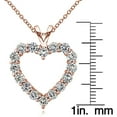 thumbnail image 3 of CZ 14kt Rose Gold over Sterling Silver Open-Heart Pendant, 18", 3 of 3