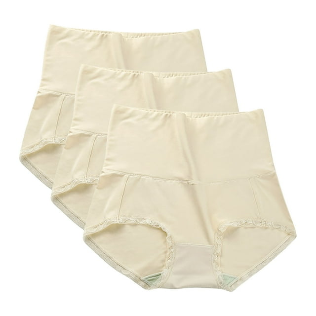 3 Pcs Culottes Taille Haute pour Femmes, Contrôle du Ventre, Couverture Complète, Culottes en Modal pour Dames, Culottes Extensibles Douces et Confortables, Shorts TG