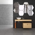 thumbnail image 6 of Hexagon Wall Decals, Mirror Wall Stickers,15 PCS Large Removable Acrylic Mirror Wall Stickers Non Glass Mirror 3D Wall Decor Plastic Mirror Tiles Self Adhesive Tiles for Home Living Room Bedroom D?cor, 6 of 7