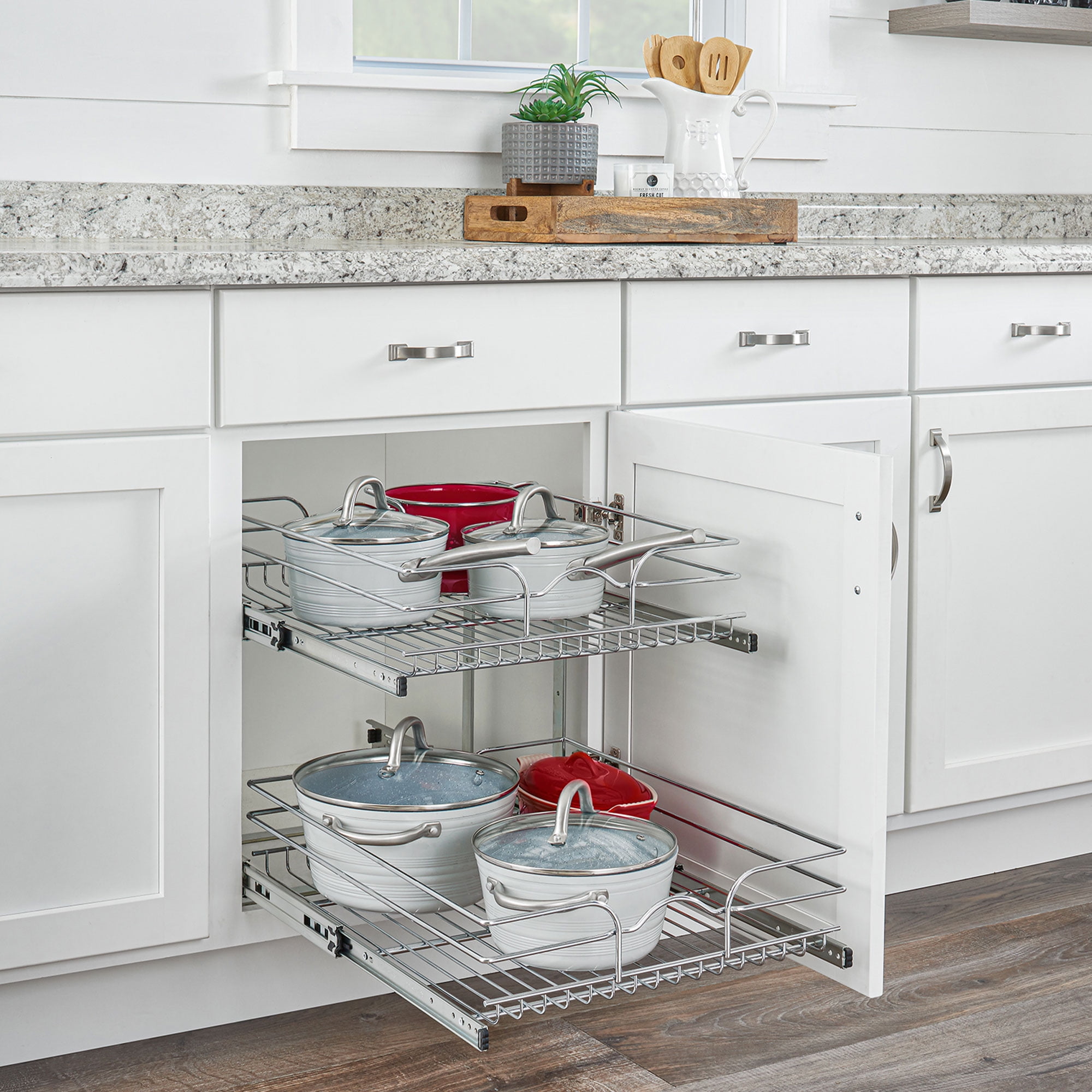2-Tier Pull Out Drawers For Kitchen Cabinets – Buylikepro