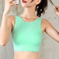 thumbnail image 4 of Sports Bras For Women High Support Longline Sports Bra High Impact Yoga Tops Built In Bra Crop Top Sports Bra Wireless Racerback Bra, 4 of 7