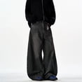 thumbnail image 3 of Mrmall Mens Baggy Loose Fit Jeans Wide Leg Long Jeans Vintage Y2K Hip Hop Denim Jeans Streetwear, 3 of 6