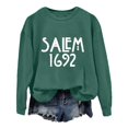 thumbnail image 2 of YVNAURA Women’s Vintage Salem 1692 They Missed One Witch Sweatshirt Funny Sarcastic Graphic Pullover Crewneck Long Sleeve Halloween Spooky Season Casual Fall Top 1 Pack, Green,L, 2 of 4