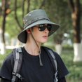 thumbnail image 6 of Shenmeida Sun Hat for Men Windrproof Wide Birm String Bucket Hat UV Protection Boonie Hat for Fishing Hiking, 6 of 7