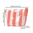 thumbnail image 3 of Toiletry Bag Waterproof Makeup Bag Striped Makeup Bag Tassel Bag for Travel Daily Use Birthday Gift Girlfriend Gift Pvc Material, 3 of 6