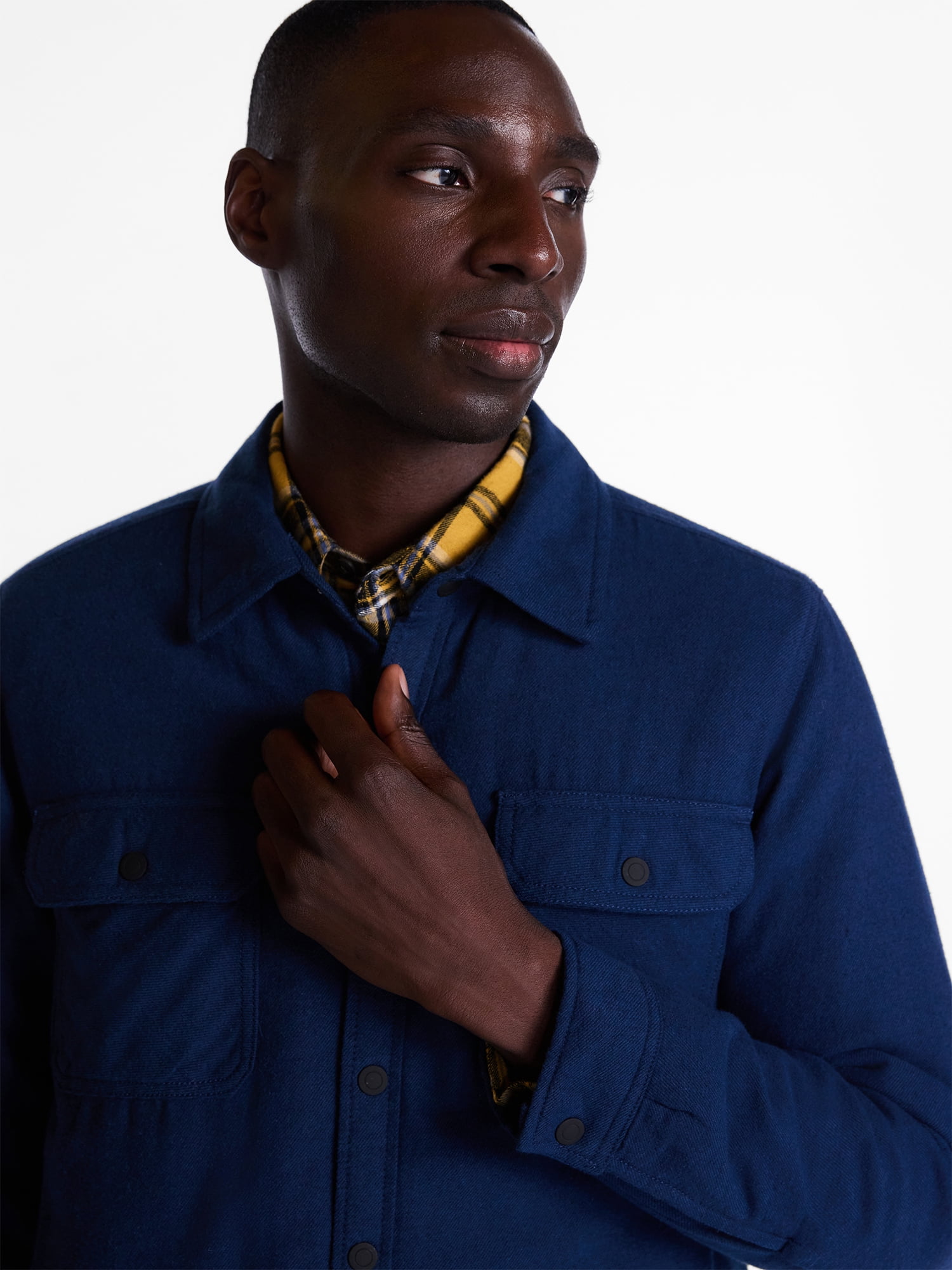 George Men's and Big Men's Shirt Jacket with Long Sleeves, Sizes S-3XL