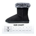 thumbnail image 3 of Pennysue Women Fashion Winter Boots Black Mid-Calf Faux-Fur Lining Snow Boots 8M, 3 of 7