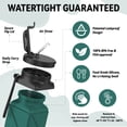 thumbnail image 6 of Popdigito Collapsible Water Bottles, 20.6 oz, Green, Leakproof & Easy to Clean, Foldable Bpa-Free Reuseable Silicone Durable Lightweight Saving-Space, 6 of 8