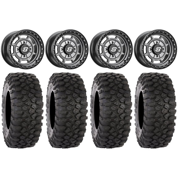 Sedona Rift 14" Wheels Grey 28" XC450 Tires Polaris RZR XP 1000 / PRO XP / Ranger XP 900/1000