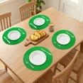 thumbnail image 3 of Farmhouse Placemats Set of 6 Woven Placemats for Dining Table Decor  Washable Kitchen Table Mat Wipe Clean Green 15inch, 3 of 5