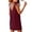 Red, variant on Women's Tie Shoulder V Neck Mini Dress Sleeveless Backless Casual Sundress Loose Fit Beach Cover Up for Vacation