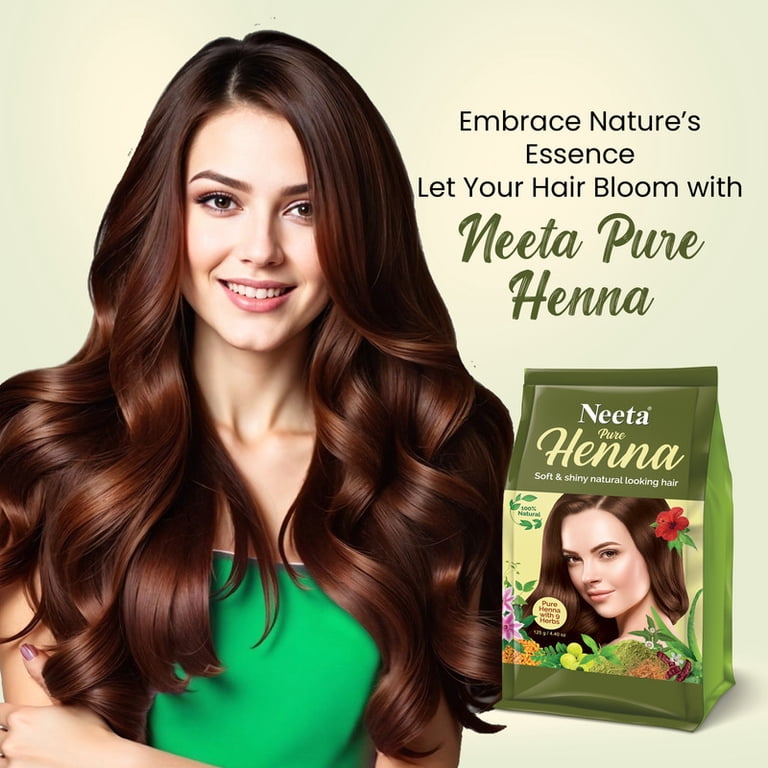 Neeta 100% Natural Pure Henna with 9 Herbs for hair, Chemical Free