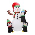 thumbnail image 1 of Amdohai 6FT Christmas Inflatables Penguin & Snowman Shaped LED Blow Up Xmas Inflatable Props With Fixed Stakes Tethers for Outdoor Garden Yard Party Decoration, 1 of 8