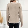 thumbnail image 5 of Sweater Tops for Women Casual Loose Knit Pullover Long Sleeve Round Neck Solid Color Fall Winter Soft Sweater Tops, 5 of 5