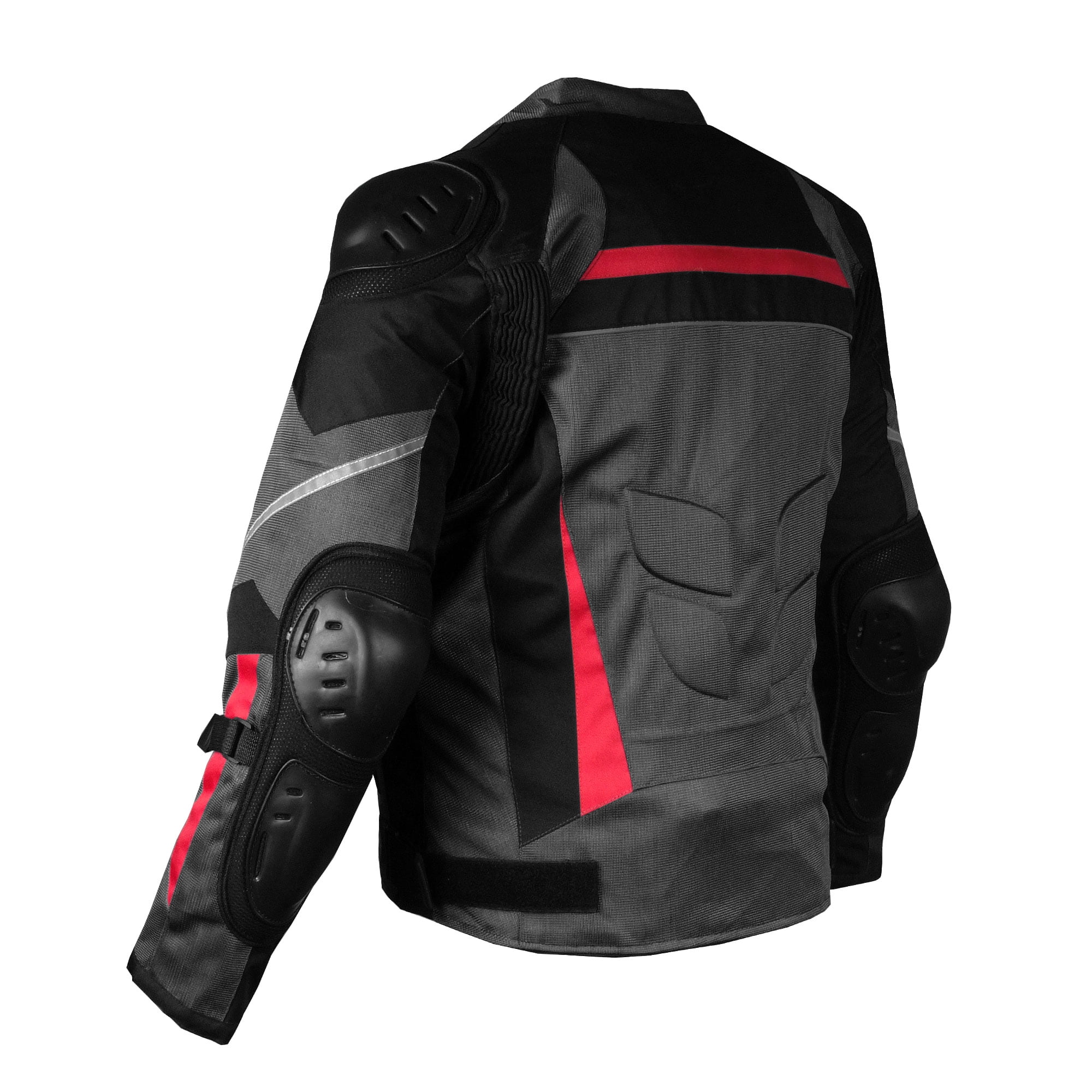 AirTrek Men Mesh Motorcycle Touring Waterproof Rain Armor Biker Jacket Grey S