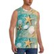 thumbnail image 2 of Fotbe Starfish And Seashell Men's Camiseta sin Mangas Estampada para Hombres, Playera Casual para Gimnasio, Entrenamiento, Playa-Small, 2 of 7