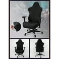 thumbnail image 5 of Office Chair Cover with Armrest Covers， Universal Stretch Desk Chair Cover, Computer Chair Slipcovers- Black, 5 of 7
