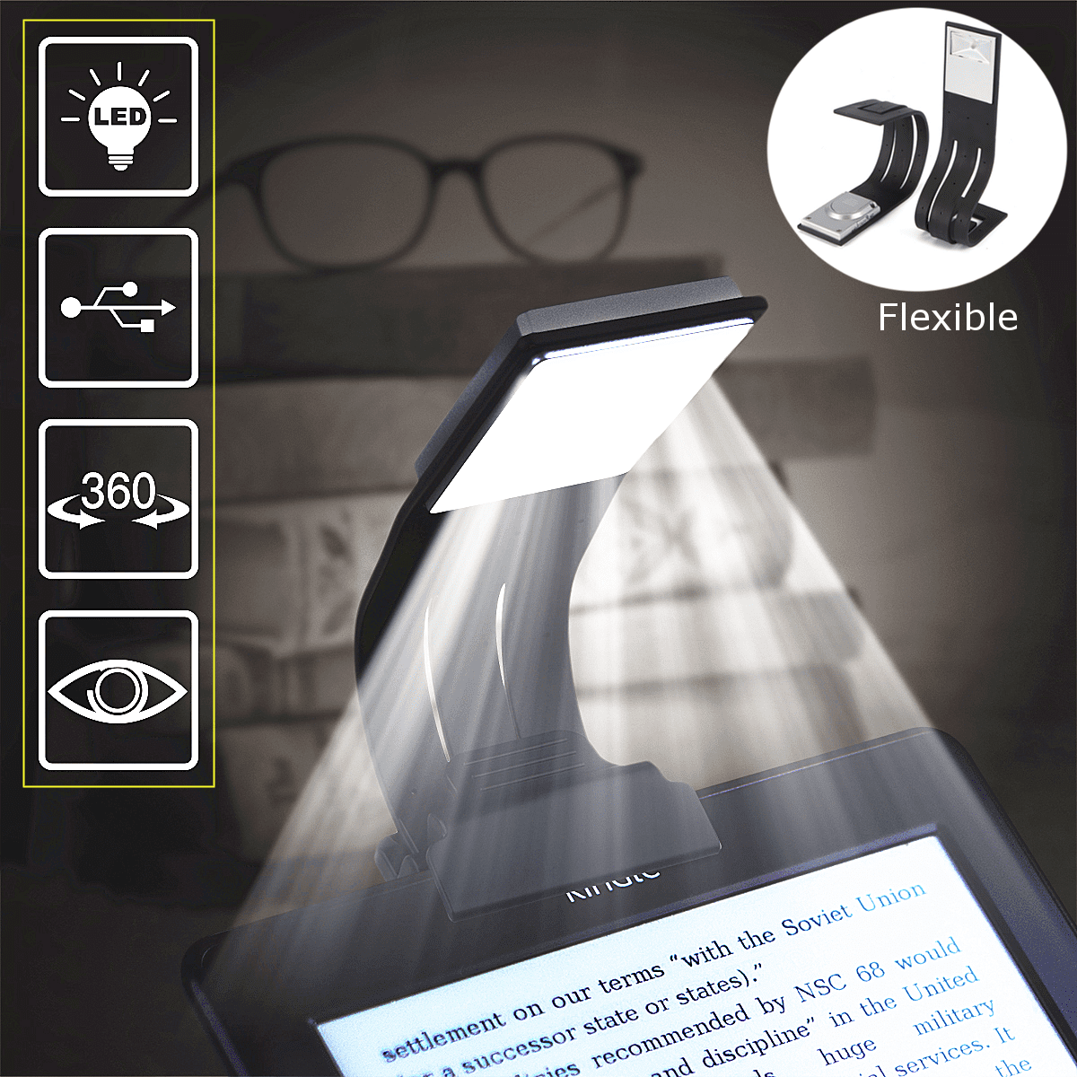Book Light, Ultrathin Flexible Reading Light for eBook ...
