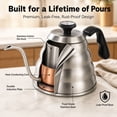 thumbnail image 4 of Gooseneck Kettle, 40oz 304 Stainless Steel Stovetop Kettle with Thermometer for Pour Over Coffee and Tea Brewing, 4 of 7