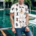 thumbnail image 6 of Zufioo Yoga Labrador Retriever Print Men's Baseball Short Sleeve, Moisture Wicking Button-Down Hip Hop Tee-XX-Large, 6 of 7