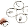 thumbnail image 4 of 40 piezas anillo de cortina blanco plateado 3,0*25 diámetro interior 4,0*25 diámetro interior (20 piezas cada uno) Zhivalor  LL-2052, 4 of 8