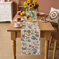 thumbnail image 2 of Nautical Coastal Table Runner 72 Inches, Retro Ocean Starfish Shells Animals Brown Bed Runner Dresser Scarves Tabletop for Indoor Outdoor Parties/Ceremony/Banquet, 18" x 72", 2 of 8