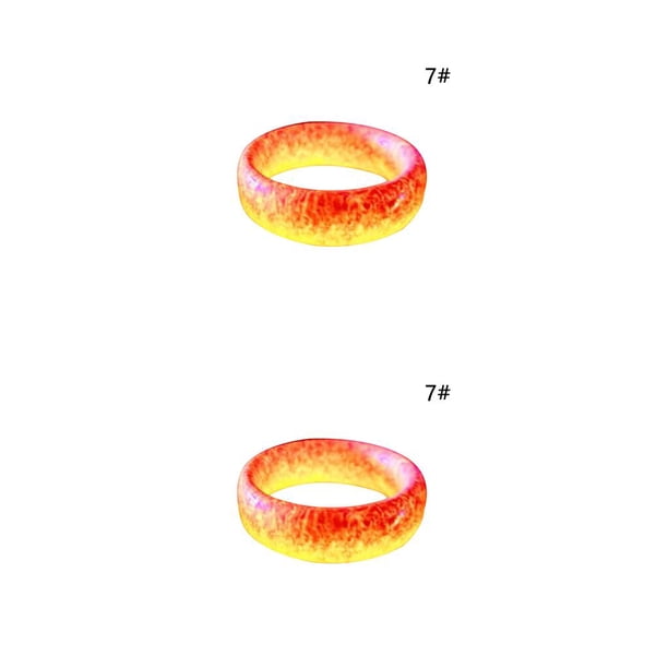 Minnieouse Anillo unisex que brilla en la oscuridad Anillo de acrílico Luminoso Noche que brilla intensamente Joyería de mano Regalo de vacaciones, Rojo y Type1 NO1 Minnieouse CBP169162