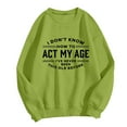 thumbnail image 4 of SIYUDAN Women Sweatshirts Long Sleeve Sweatshirt for Womens Pullover Tops Green Pullover Adult Crewneck Sweatshirts Fall Clothes Women Clothes for Women, 4 of 5
