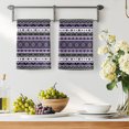 thumbnail image 3 of Purple Black Boho Kitchen Towels Set of 3, Vintage Tribal Striped Southwestern Absorbent Dish Towels for Kitchen, Microfiber Hand Towel, Quick Drying Tea Towel for Cleaning Decorative Dishcloths, 3 of 7