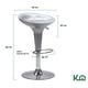 thumbnail image 5 of Banco Alto De Barra Set 2 Pzs Giratorio Altura Ajustable Bar gris, 5 of 7