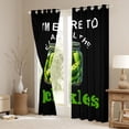 thumbnail image 4 of Manfei Green Cucumber Black Out Curtains,Botanical Plants Curtains Pack of 2 (42x63 Each),Pickled Vegetable Bedroom Curtains,Lightweight Pickle Bedroom Decoration, 4 of 6