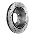 thumbnail image 5 of New Cross-drilled Brake Disc Compatible With Chevrolet Express 3500 LT 8 Cyl 6.0L Express 3500 Base 8 Cyl 6.6L Express 2500 Base 6 Cyl 4.3L 2003-2022 By 19326 41243 55057 55120, 5 of 6