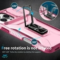 thumbnail image 4 of for iPhone 16 Pro Max Case with HD Screen Protector & Slide Camera Cover & Rotated Ring Kickstand, [Military-Grade] Phone Case for iPhone 16 Pro Max (6.9‘’(Y_Pink), 4 of 16