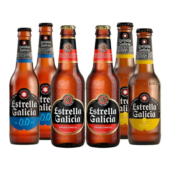 Six Pack Cerveza Estrella Galicia Mix 330 Ml Estrella Galicia Cerveza