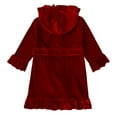 thumbnail image 2 of Godderr Todder Kid Baby Girls Robe, Fuzzy Hooded Robe with Belt Hat Pocket Lace Bathrobe for 12M-9T, 2 of 5