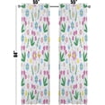 thumbnail image 3 of Coolnut Room Darkening Window Curtains Panels Drapes Easter Flowers and Eggs Thermal Insulated Grommet Blackout Curtains 84x55in 2 Panels, 3 of 4