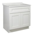 thumbnail image 4 of Design House Brookings 31" x 22" Assembled Solid Wood Bath Vanity with Camilla II Cultured Marble Centerset Top, Sherwin Williams® White/White, 4 of 15