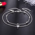 thumbnail image 2 of QHUDLV Boho Anklet Foot Chain, Silver-Plated Beaded Bracelet, Beach Summer Jewelry Accessory, 2 of 9