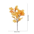 thumbnail image 3 of XIA0LE 2PCS Artificial Fall Oak Leaf Stems, Autumn Faux Oak Stems, Fake Fall Leaves Floral Arrangement for Vase, Farmhouse Thanksgiving Halloween Table Centerpieces Decor, Yellow, 3 of 6