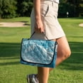 thumbnail image 4 of COEQINE Quilted Golf Cart Seat Cover, Folds Like a Bag with Handle for Easy Carry, Universal Fit 51.2"x30.3" for EZGO Yamaha Club Car 2-Seaters, 4 Pockets, Blue Sea Turtle Conch, 4 of 8