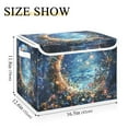 thumbnail image 5 of Yayeee Collapsible Cube Storage Bin with Lid Fabric Closet Decorative Basket with Handles, Crystal Moon, 5 of 7