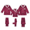 thumbnail image 3 of NMMUED Family Christmas Pajamas Matching Sets Xmas Pajamas for Family Satin Pjs Christmas Vacation Pajamas Soft Pajamas Christmas Pjs for Family Matching Family Christmas Pajamas (Dad) Wine L, 3 of 7