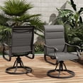 thumbnail image 4 of Poteban High Back Outdoor Dining Chairs Set of 4, All Weather Swivel Patio Chairs, Breathable Garden Outdoor Furniture for Backyard Deck, 4 of 10