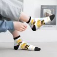 thumbnail image 2 of Fuzoiu Gnomes Honey Bee Print Adult Socks, Crew Moisture-wicking Socks, Unisex Cushion Crew Socks,Casual Sports Ankle Socks, 2 of 7